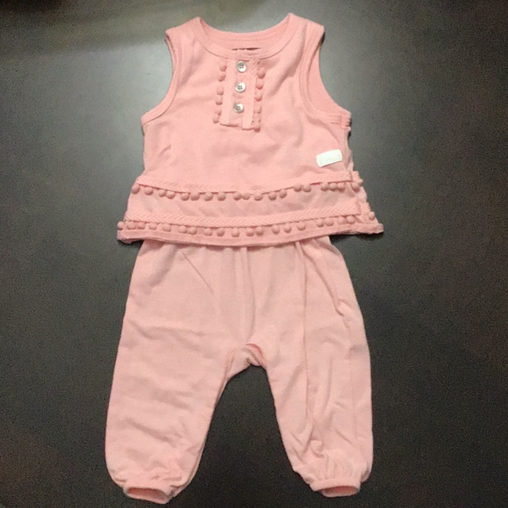 7 For All Mankind Pink Romper Bodysuit Jumpsuit